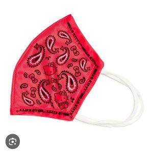New hello kitty red paisley washable mask